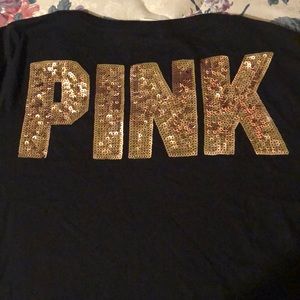 (NWOT) PINK Sequin Back T-Shirt